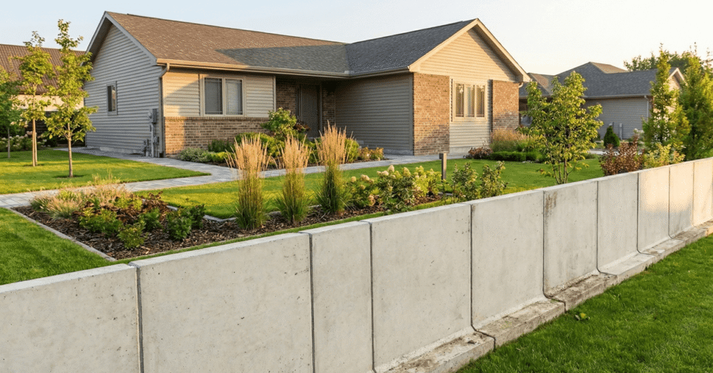 Ogrodzenia betonowe typu L